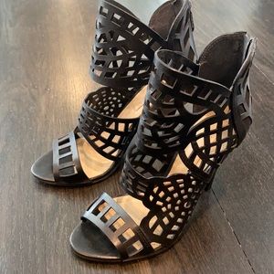 BCBG Max Azria cut leather heels size 7.5